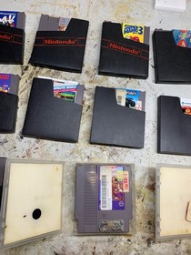 Nintendo Bundle UNTESTED NES Games Power Pad Zapper Light Gun Four Score