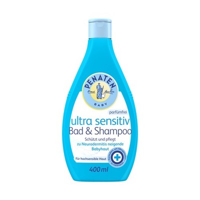 PENATEN Ultra Sensitiv Baby Bad Shampoo mild parfümfrei 400 ml für Neugeborene