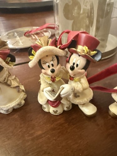 DISNEY PARKS Retired SET OF 3 VICTORIAN MINNIE MICKEY MOUSE CHRISTMAS ORNAMENTS - Picture 3 of 6