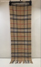 Cashmere Feel Italy Design 66" x 12" Brown Check Scarf