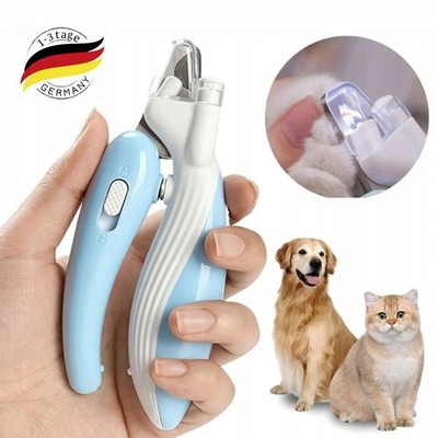 Krallenschere für Hunde und Katzen Nagelknipser mit Led-Licht Nagelschneider DHL