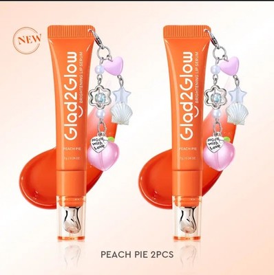 2PCS Glad2Glow Brightening Lip Serum  Hydrating Glossy Lips Non-Sticky (7g)