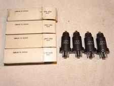 4 x  JAN-CRC-6J7  RCA Tubes*Mil Specs*NOS*NIB*Very Strong Matched Quad#2
