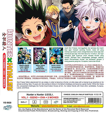 HUNTER X HUNTER (1999) SEASON 1 Vol.1-92 End + OVA + 2 MOVIE ANIME DVD ENG  SUBS