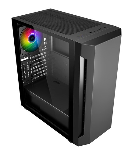 SaharaGaming C501 EATX Incl. 1xBullseye & 3xBlack Hawk 14cm fans - Picture 2 of 12