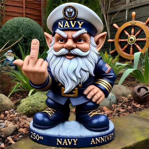 Funny 250th Anniversary Gnome Statue - Middle Finger Soldier Garden Decor - Bild 5 von 11