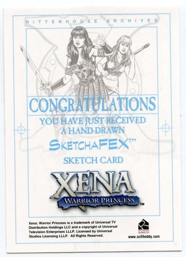Xena Art & Images Sketch Card by Patrick Hamill Deliverer - Picture 2 of 2