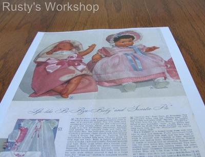 1940/'s Effanbee DY-DEE doll Montgomery Wards Catalog AD Reproduction