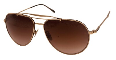 John Varvatos Mens Gold  Metal Aviator Sunglass Brown Gradient LensV549