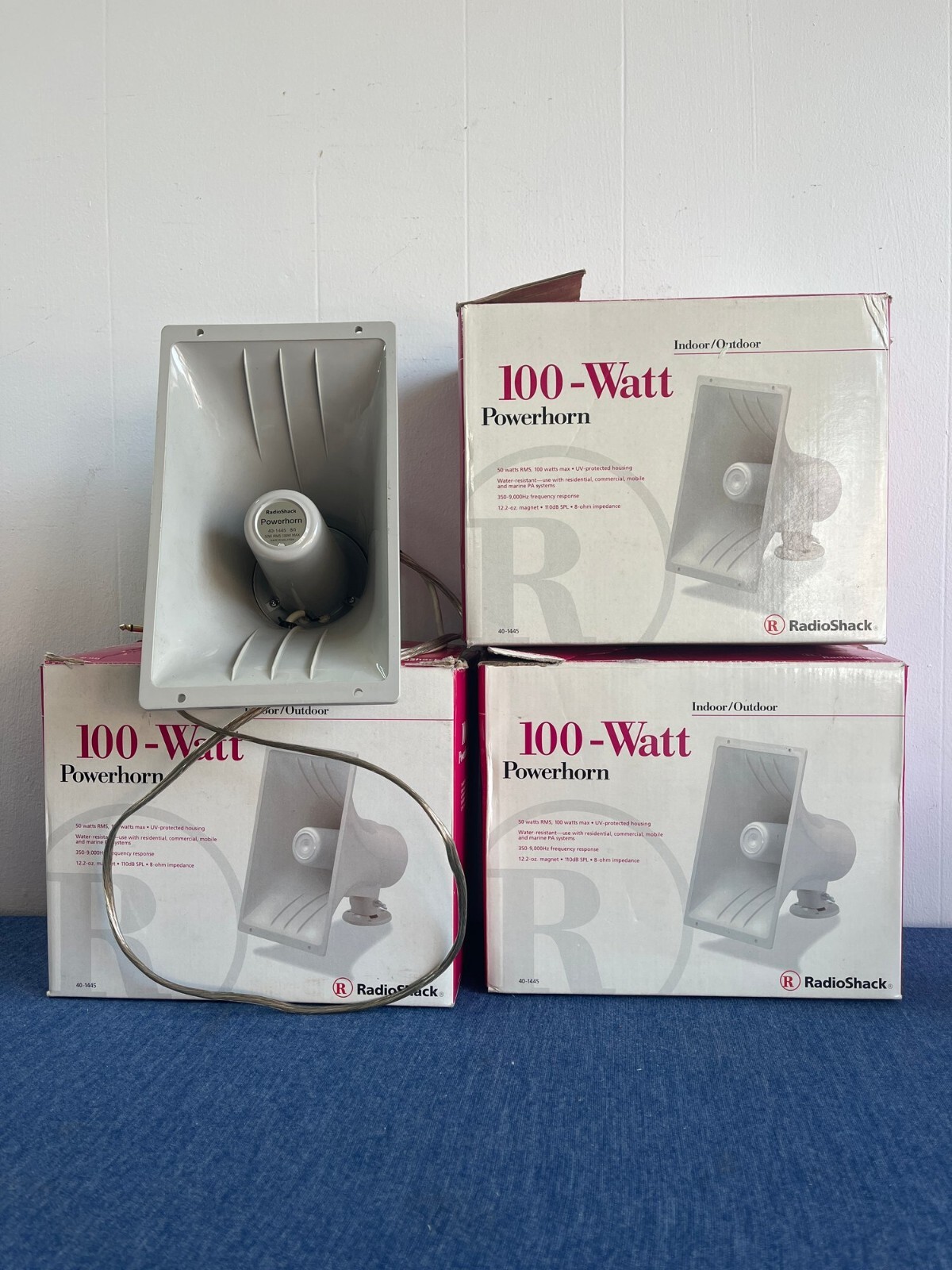 Radio Shack - 40-1445 Indoor/Outdoor Power Horn 50W RMS 100W Max 8 OHM SET OF 3