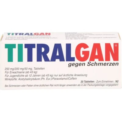 BERLIN-CHEMIE AG TITRALGAN Tabletten gegen Schmerzen 20 St PZN02653278
