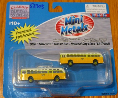 Autobús de tránsito Classic Metal Works #52303 GMC TD 3610 paquete de 2 - National City Lines | Zustand: New