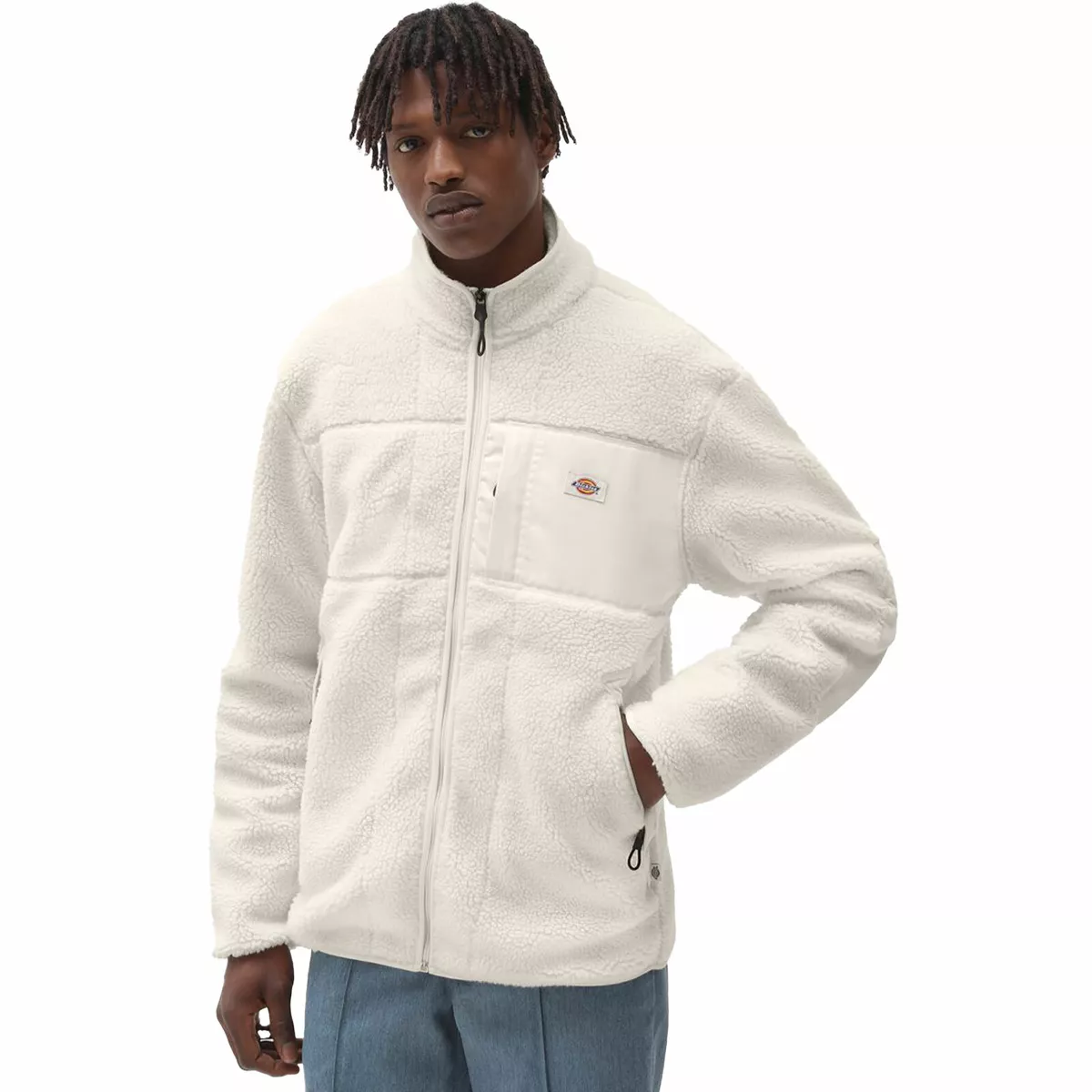 Dickies Red Chute Sherpa Fleece Jacket Men s Winter Jacket between Seasons White