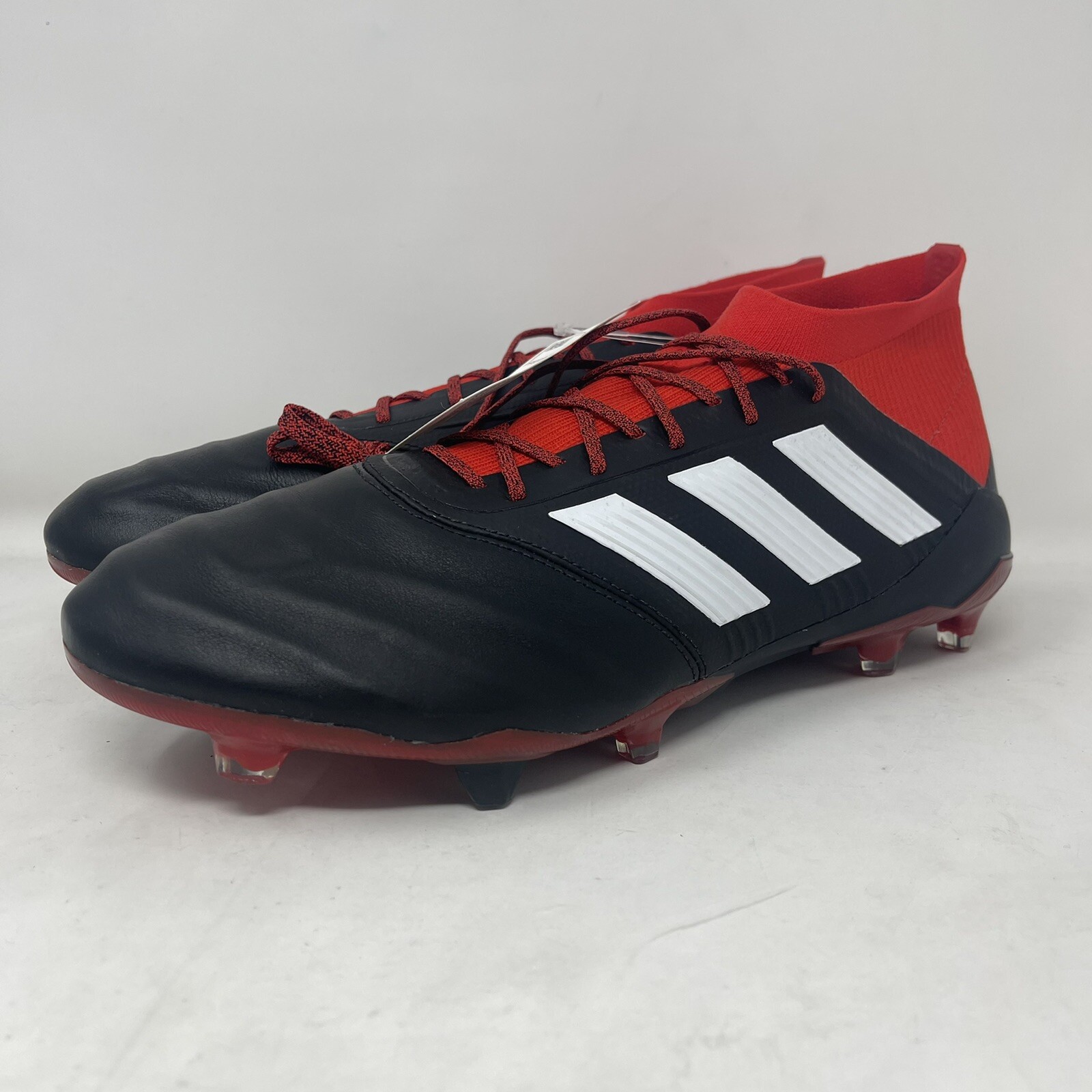 pensión recluta Presidente Adidas Predator 18.1 FG Leather Soccer Cleats Core Black Red D96603 Sz 11.5  RARE | eBay