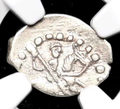 RUSSIA. Ivan IV "The Terrible", 1533-1584. Silver Kopek, Novgorod, NGC AU53