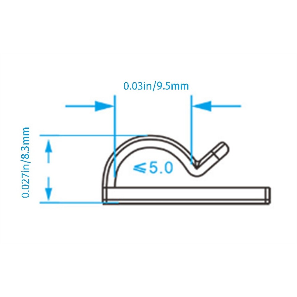 100Pcs Hooks for Outdoor String Lights Clips HeavyDuty Cable Clips