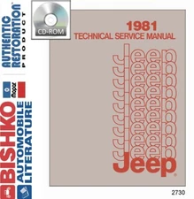 1981 Jeep CJ Wrangler Scrambler Shop Service Repair Manual CD Engine Drivetrain