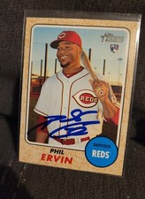 Phillip Ervin Autograph Signed 2017 Topps Heritage RC Cincinnati Reds