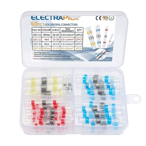 50/200PCS Solder Stick Waterproof Seal Sleeve Heat Shrink Butt Wire Connectors - Picture 20 of 25