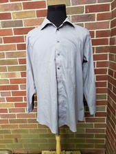 J Ferrar Grey Dress Shirt Modern Fit Men's XL 17-17 1/2 34-35