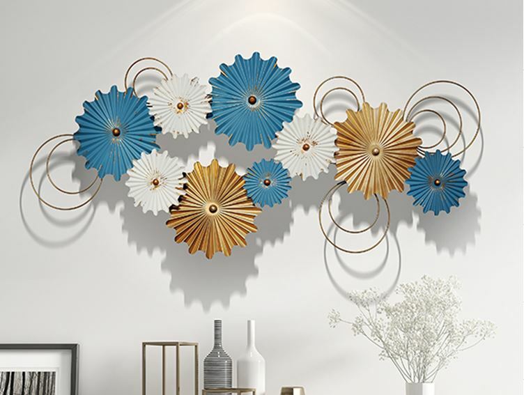 Huge Metal Wall Art Circles Hanging Sculpture Home Decor Indoor/Outdoor