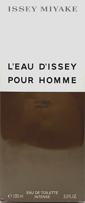 ISSEY MIYAKE L'EAU D'ISSEY POUR HOMME VETIVER EDT INTENSE SPRAY 3.3 Oz / 100 ml