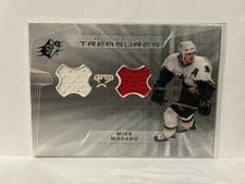 Mike Modano 2001-02 Upper Deck SPx Hockey Treasures Dual Jersey Card # HTMO