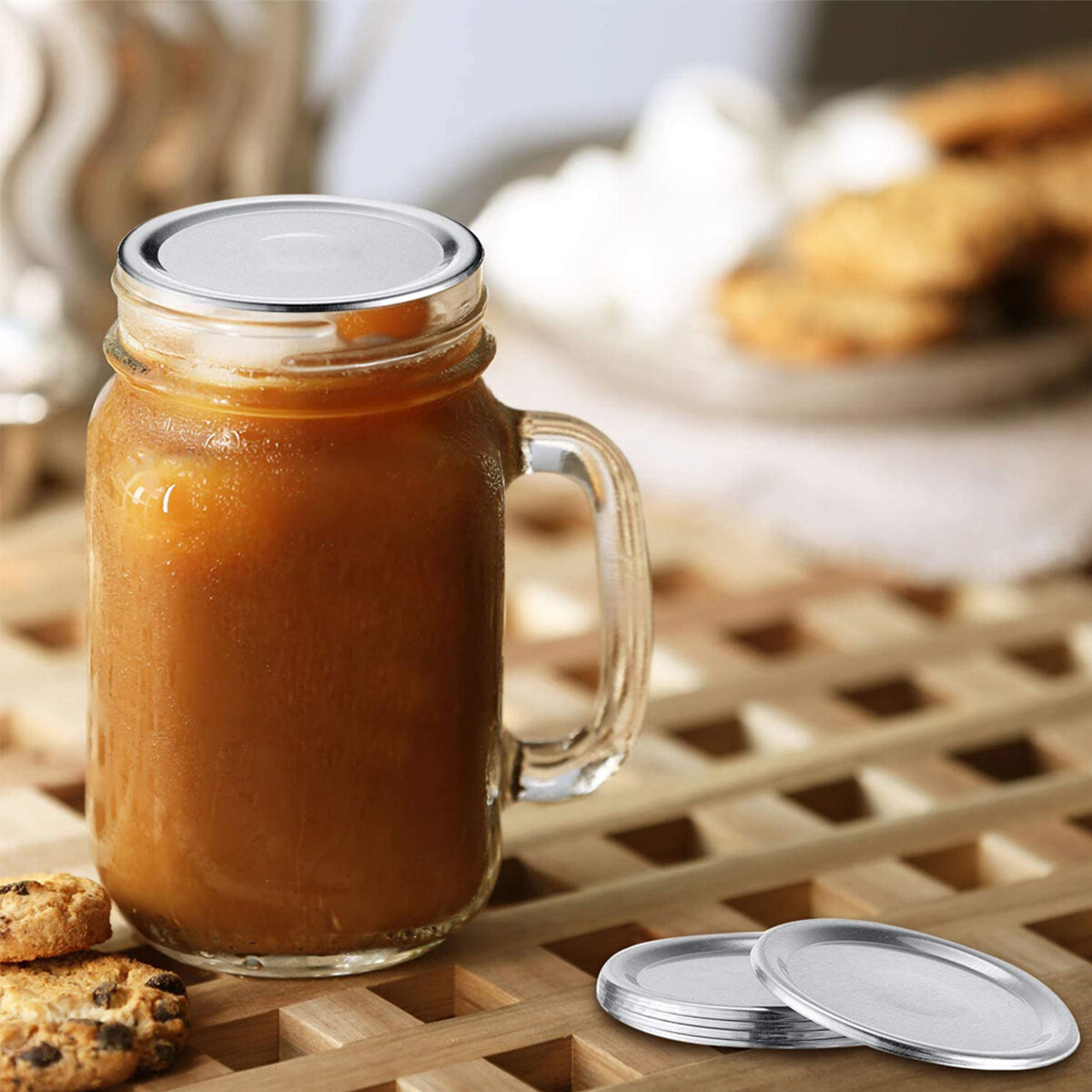 24x Replacement Seal Lids Fit Kilner Mason Ball Jars For Canning Home