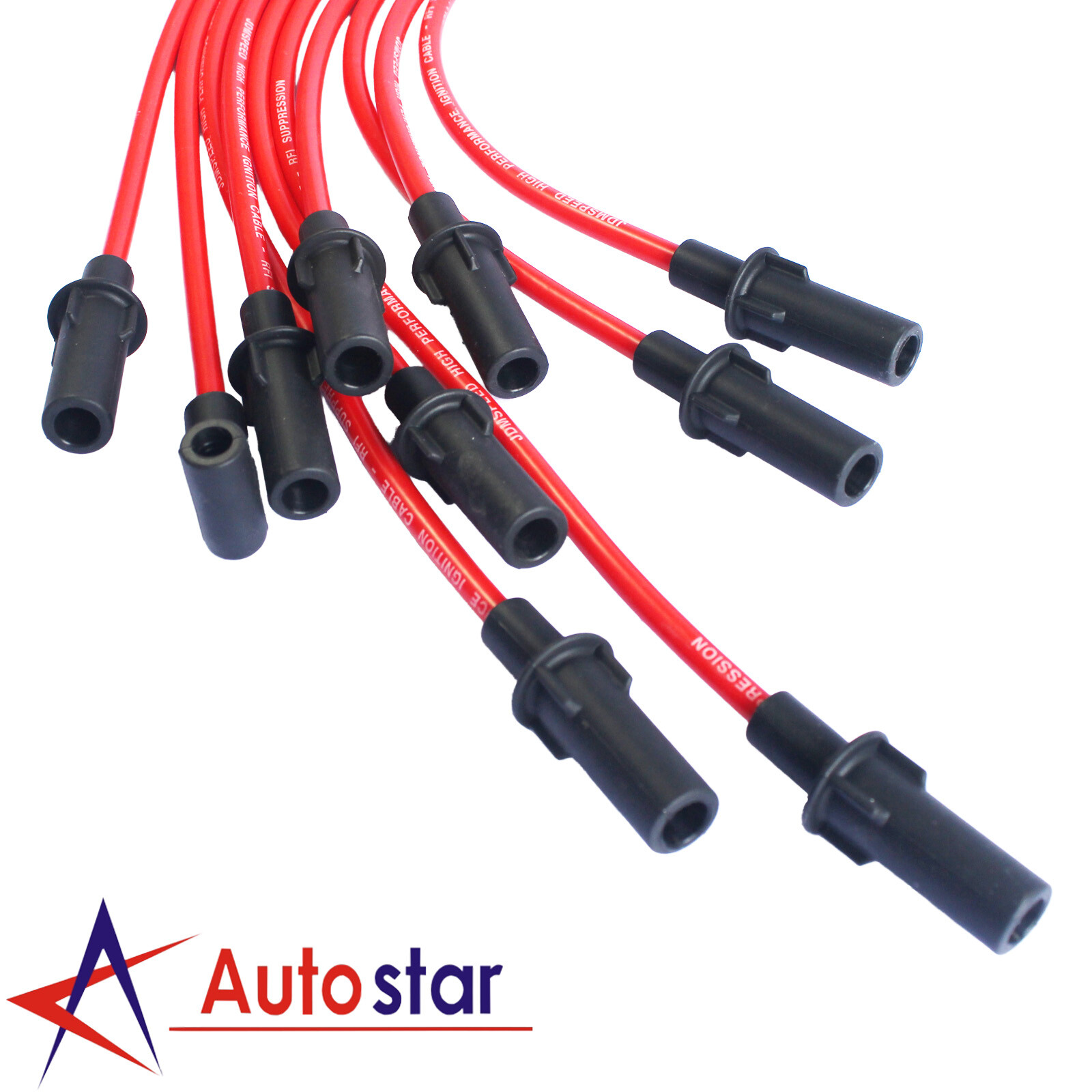 Red Ignition Spark Plug Wires Set For 1990-2003 Dodge 1500 2500 3500 Truck Van