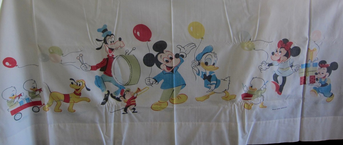 Wamsutta ヴィンテージ　ミッキーマウス　野菜柄シーツ VINTAGE LATE 60s WALT DISNEY PRODUCTIONS MICKEY MOUSE