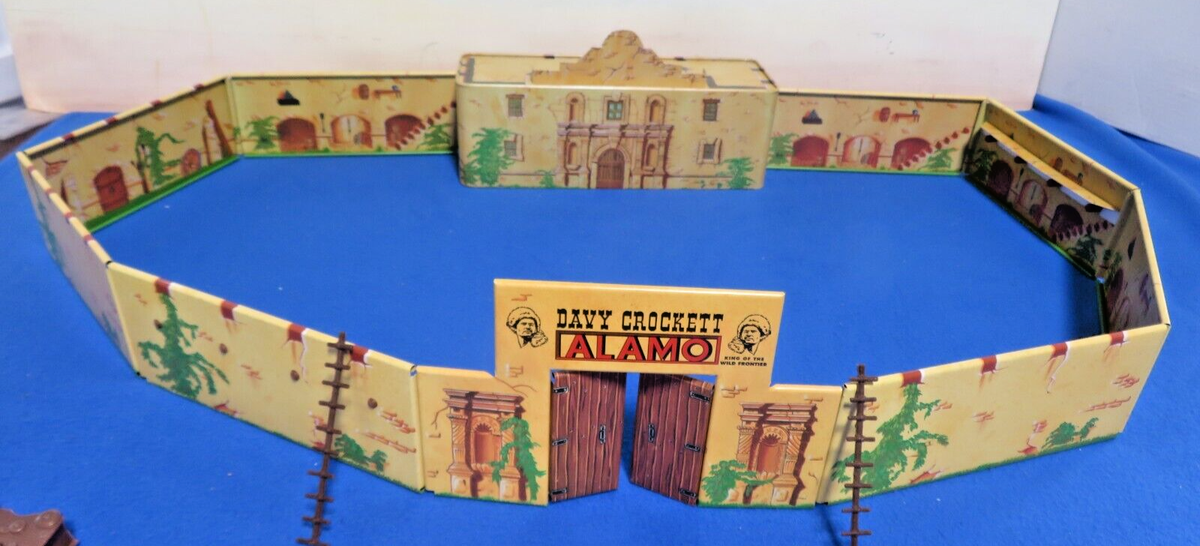 Marx Reissue, Tin Litho Alamo Fort (54MM) Chapel, Gate, 8 Walls