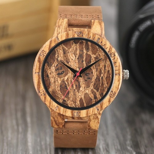 Modello Legno Tipo Minimalista Distinto E Creativo - Orologio da Polso in Legno per Uomo - Foto 2 di 10