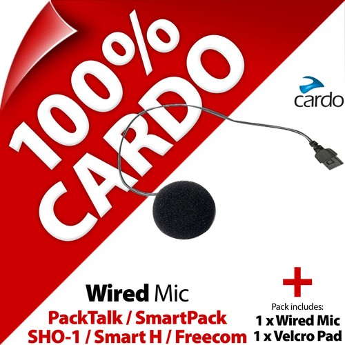 Cardo Wired (Corded) Microphone Replacement Mic PackTalk SmartPack SHO-1 Freecom - Picture 7 of 8