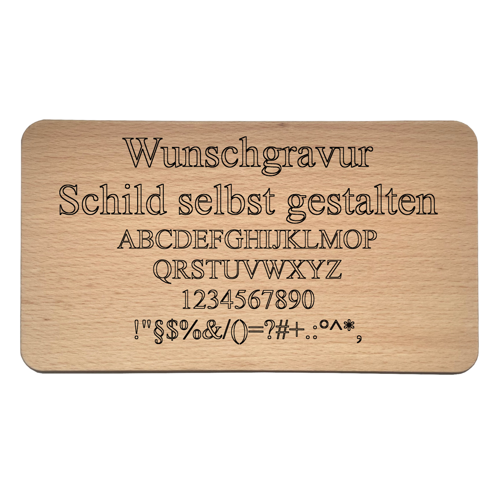 Schild personalisiert aus Holz mit Wunschgravur - Schild zum beschriften