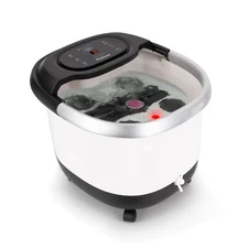 Luxury All in One Electric Foot Spa with Heat, Bubble Jets,  Pedicure Stone