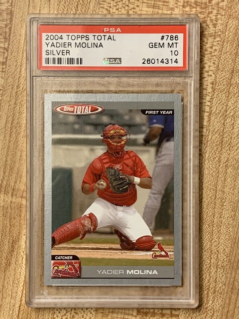 2004 Topps Total Silver Yadier Molina Rookie Card RC 786 PSA 10 Gem 