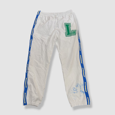 $165 Lacoste Unisex Adults White Water-Repellent Logo Jogger Pants Size M