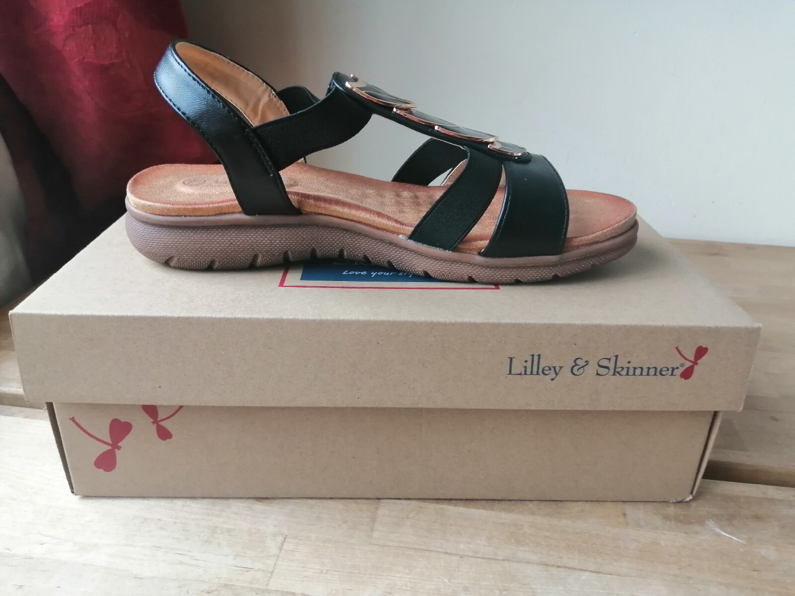 APL Sandalo nero donna Lilley & Skinner Tahiti taglia 3 5 sandalo sinistro SOLO NUOVO prezzo al pubblico £30