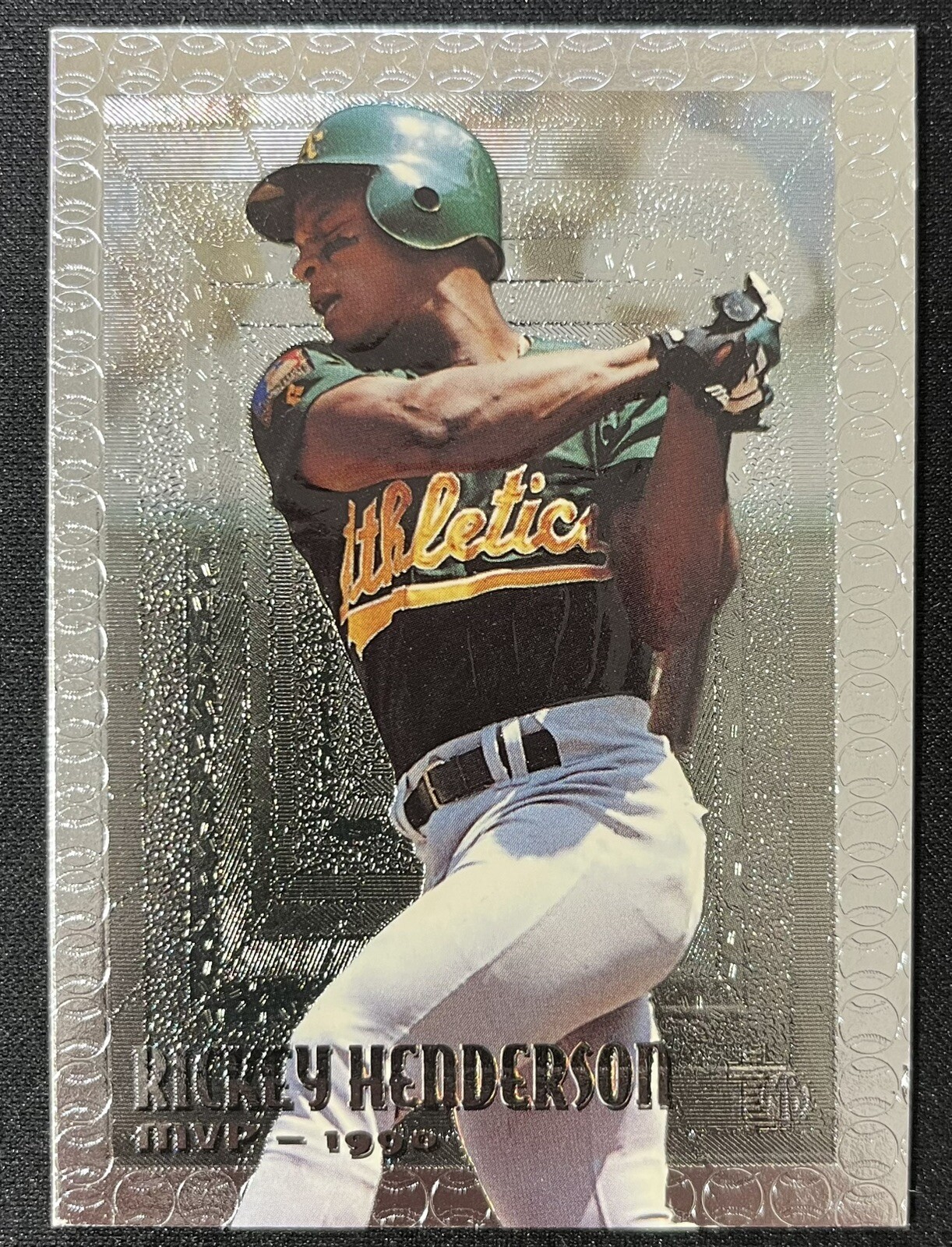 1995 Topps MB Embossed Rickey Henderson Card #103 Oakland Athletics HOF