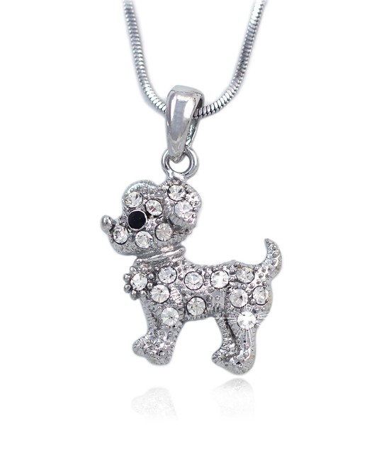 Small Doggy Dog Pet Pendant Necklace Women Girl Jewelry Gift for Pet