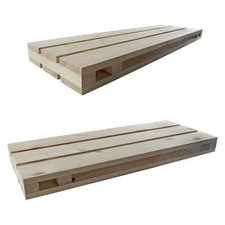 Pallet Shaped Floating Shelves Wooden Wall Mounted Book Shelf Storage | 2 Sizes