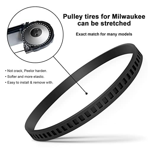 2 Pack Blade Pulley Tire Fit Milwaukee Band Saw Deep Cut Rubber 6230 6232-6 6225 - Picture 4 of 6
