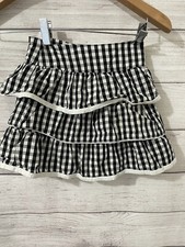 Gingham Skirt Black White Ruffe Tiered The Childrens Place, Size 5