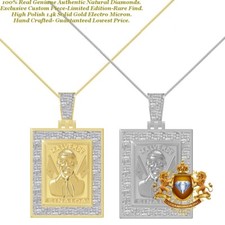 Cadena Colgante Dije Patrón El Santo Diamante Real 0.65 Ct. Jesús Malverde Sinaloa