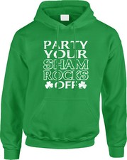 Party Your Shamrocks Off St Patricks Day Pun Funny Joke Humor Parody Mens Hoodie