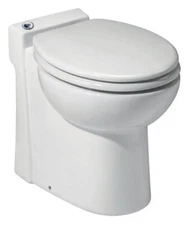 SANIFLO SANICOMPACT C4 UPFLUSH MACERATING TOILET, 110V.  4 YR WARRANTY, #023
