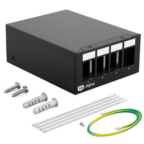 Patchpanel boîtier panneau réseau distributeur enduit pour modules Keystone RJ45 LAN - Photo 8/52