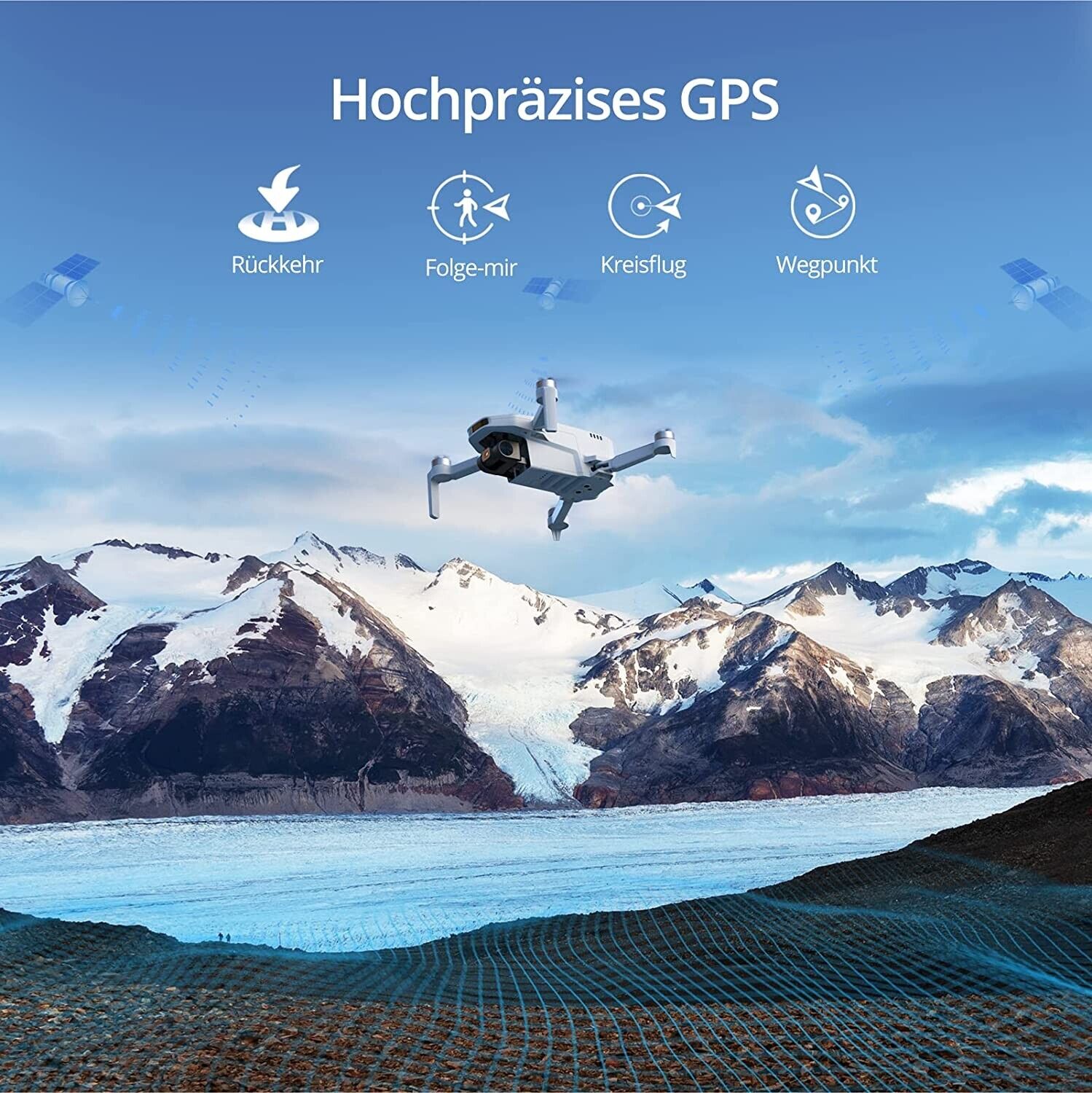 Potensic ATOM SE Drohne mit 4K Kamera GPS Drone 4KM FPV Übertragung Quadrocopter