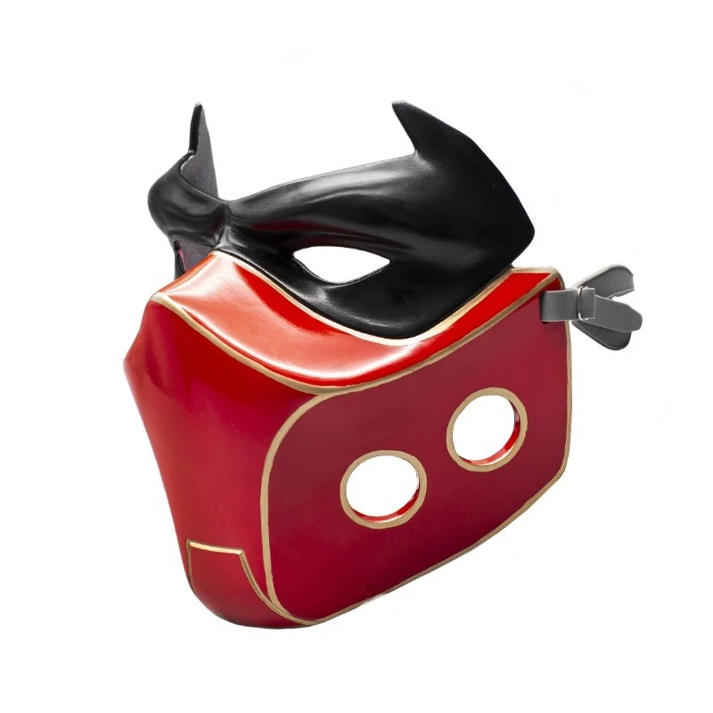 Capucha Roja Robin Batman Casco Resina Ajustable Máscara Halloween Fiesta Juegos con disfraces utilería Foto 3 de 4