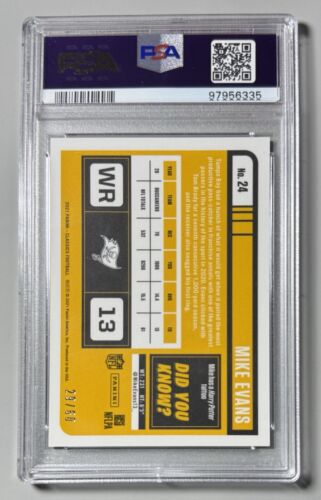 Mike Evans 2021 Classics /60 Gold Prizm PSA 9 Premium Timeless Buccaneers comme neuf - Photo 2 sur 3